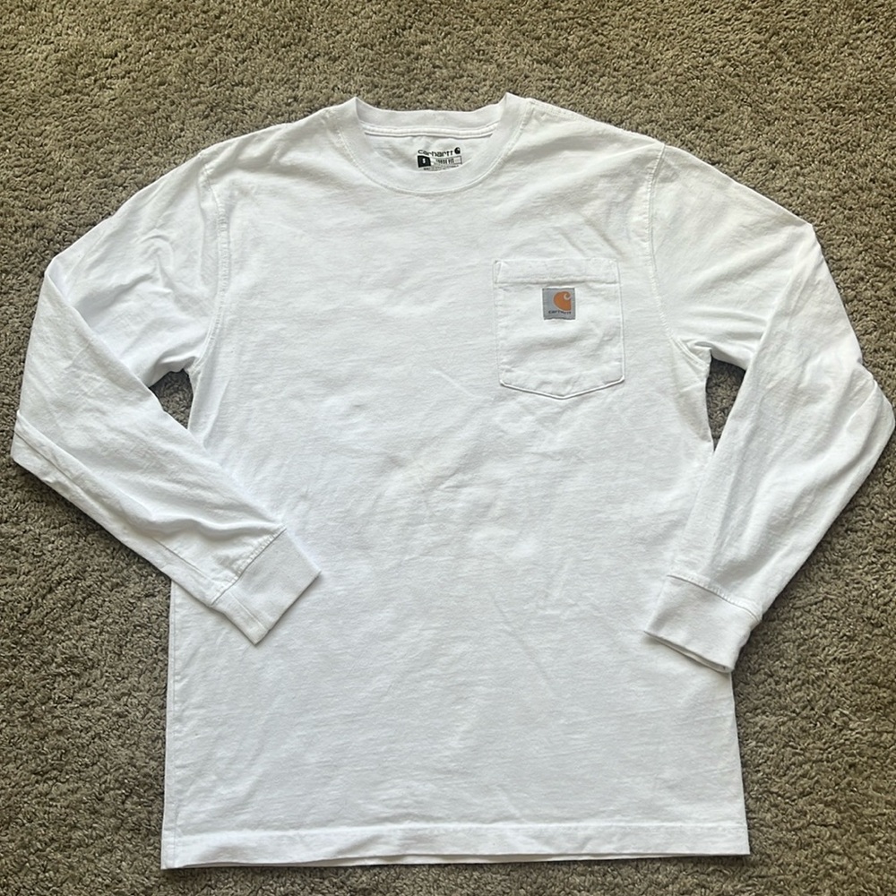 Carhartt Long Sleeve Tee White Pocket T-shirt